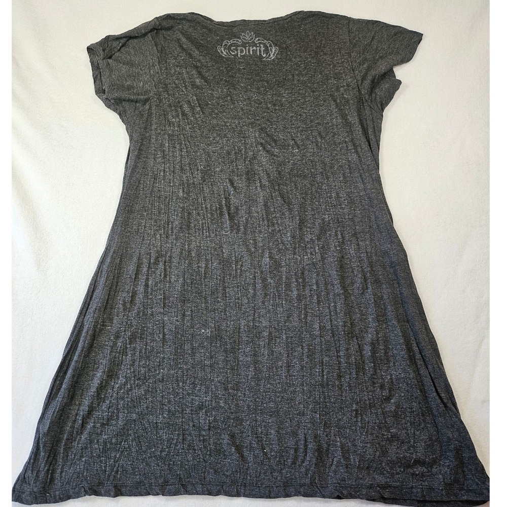 Sure Charcoal Gray Whimsigoth Psychedelic Spirit‎ Graphic T-Shirt Dress Lg - Picture 6 of 9